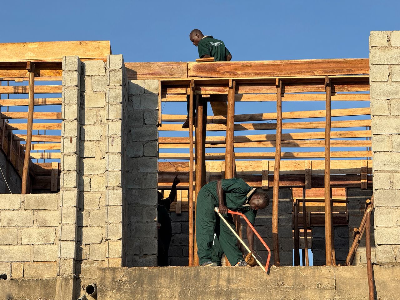 Bulicon Engineering building site with structural foundation in progress